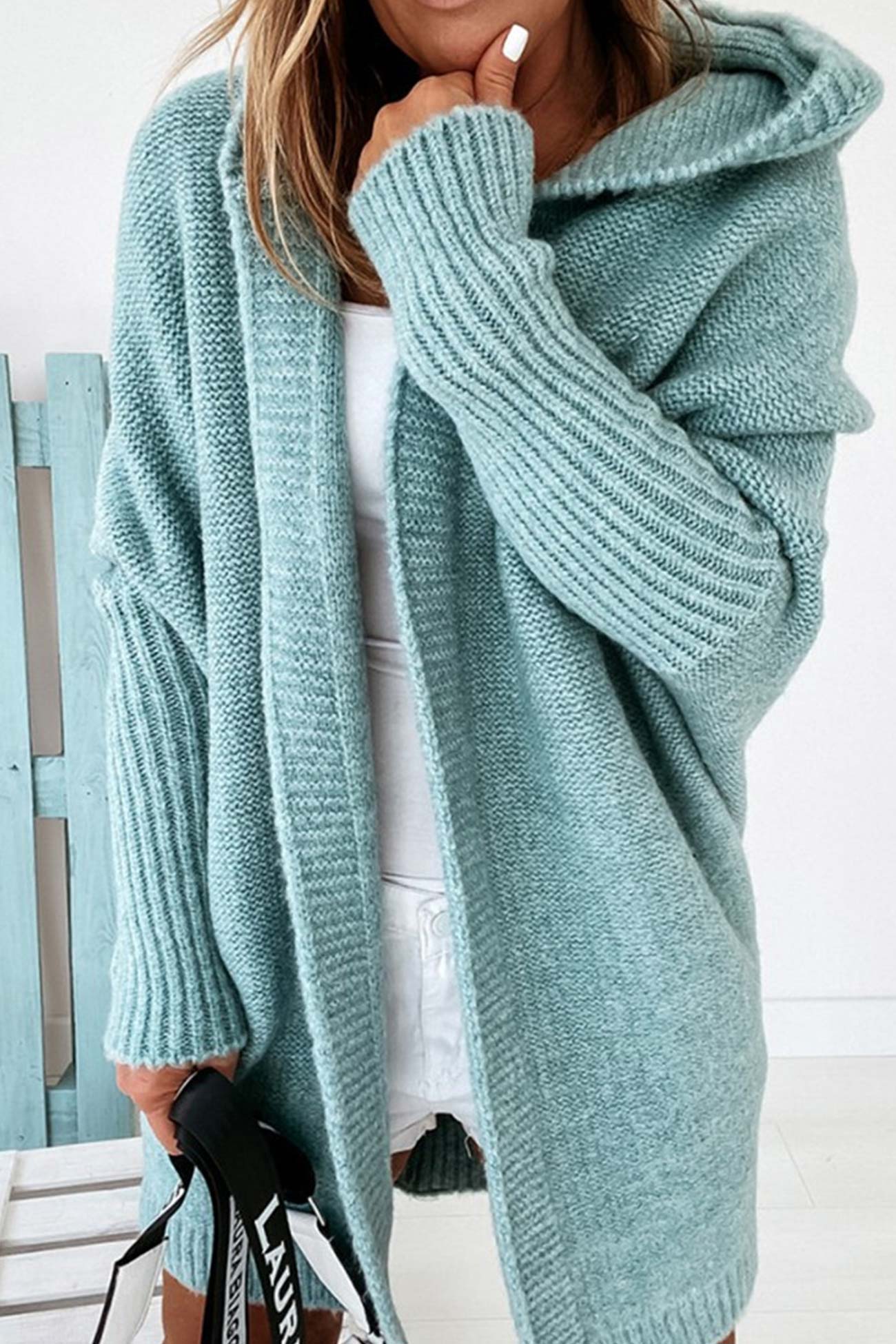 Stylischer Cardigan mit offener Kapuze für Damen – Bequem und modisch