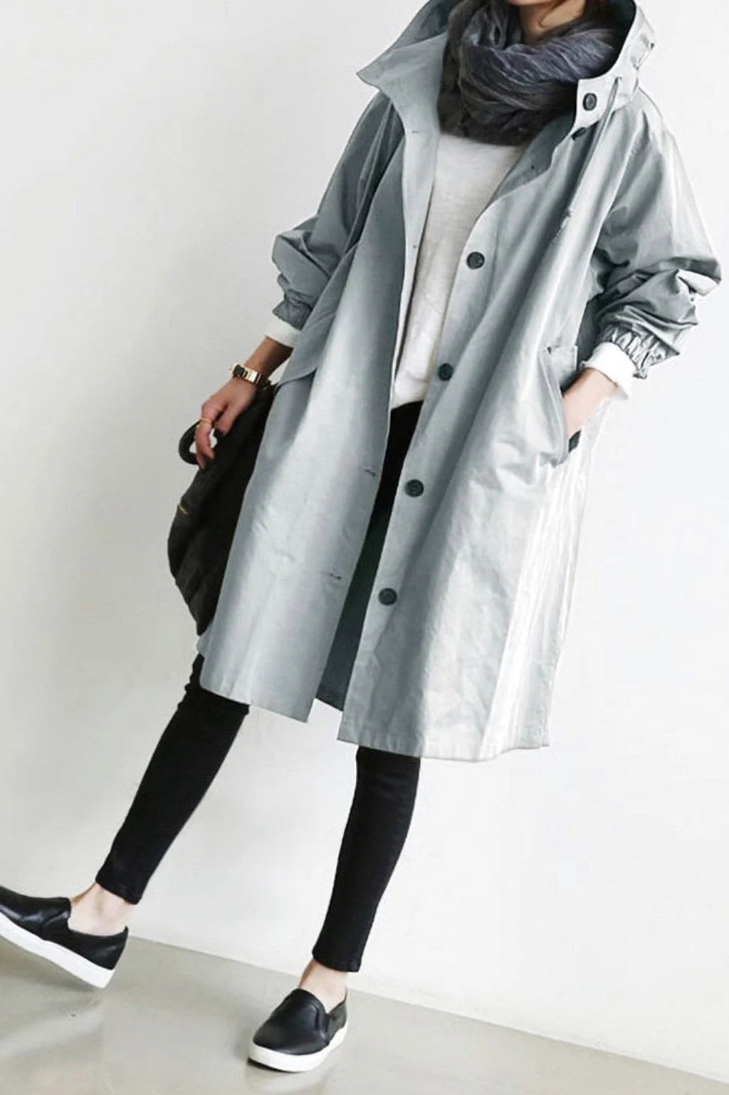 Trenchcoat mit Kapuze