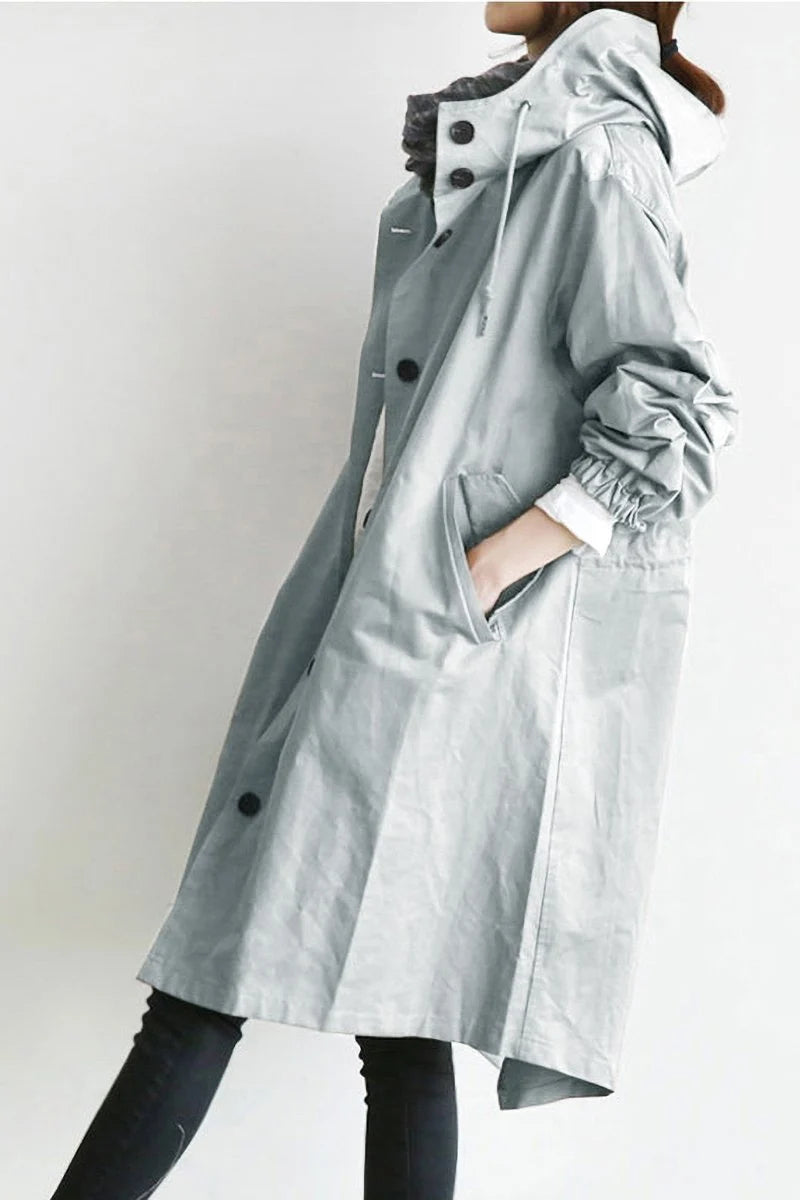 Trenchcoat mit Kapuze