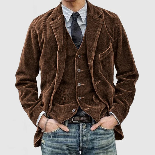 Vintage-Reversjacke aus Cord für Herren