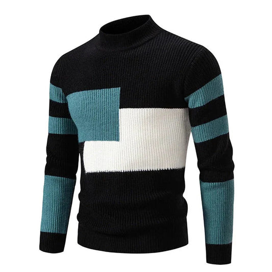 Herren Herbst Sweater mit Buntes Muster – Stilvoll und Gemütlich