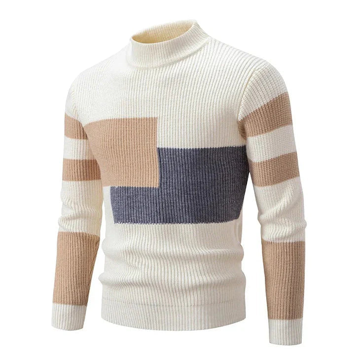 Herren Herbst Sweater mit Buntes Muster – Stilvoll und Gemütlich