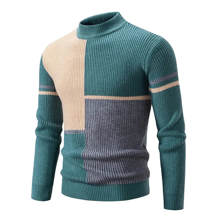 Herren Herbst Sweater mit Buntes Muster – Stilvoll und Gemütlich