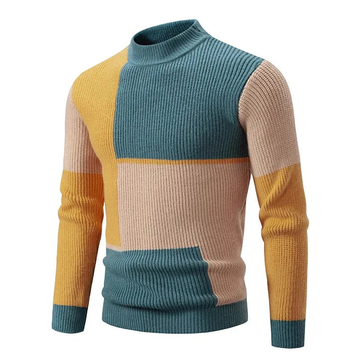 Herren Herbst Sweater mit Buntes Muster – Stilvoll und Gemütlich