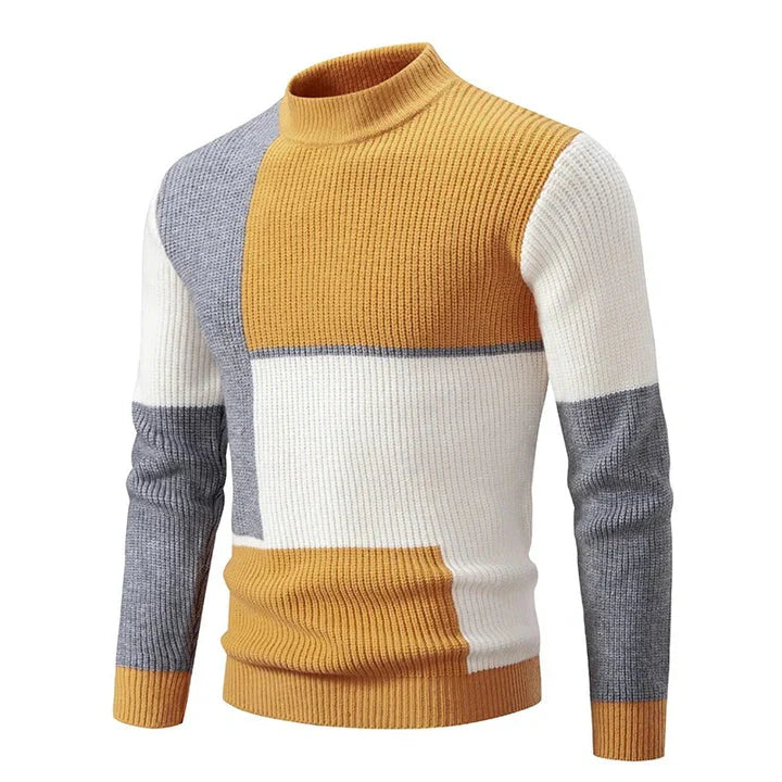 Herren Herbst Sweater mit Buntes Muster – Stilvoll und Gemütlich