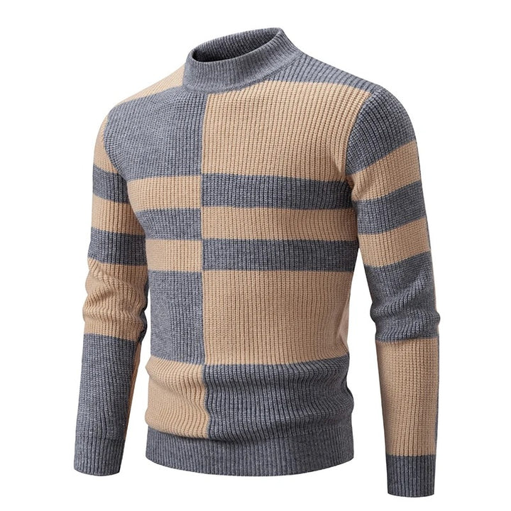 Herren Herbst Sweater mit Buntes Muster – Stilvoll und Gemütlich