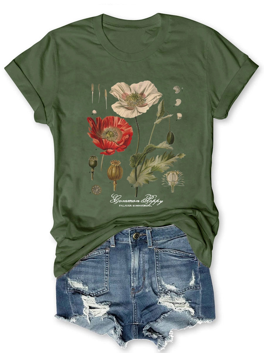 Vintage Mohn-T-Shirt