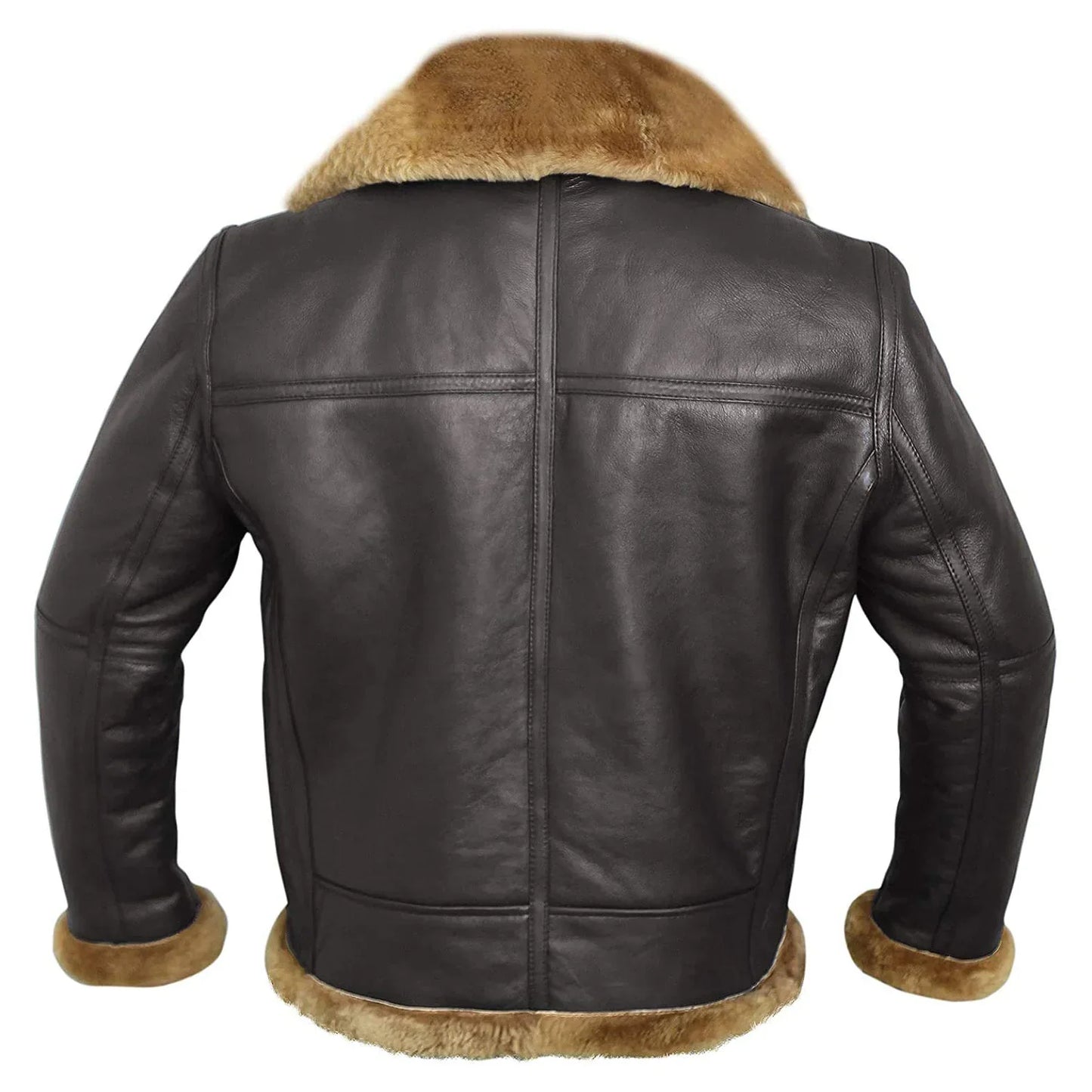 Ginger Real Shearling Schafsfell Leder Bomberjacke