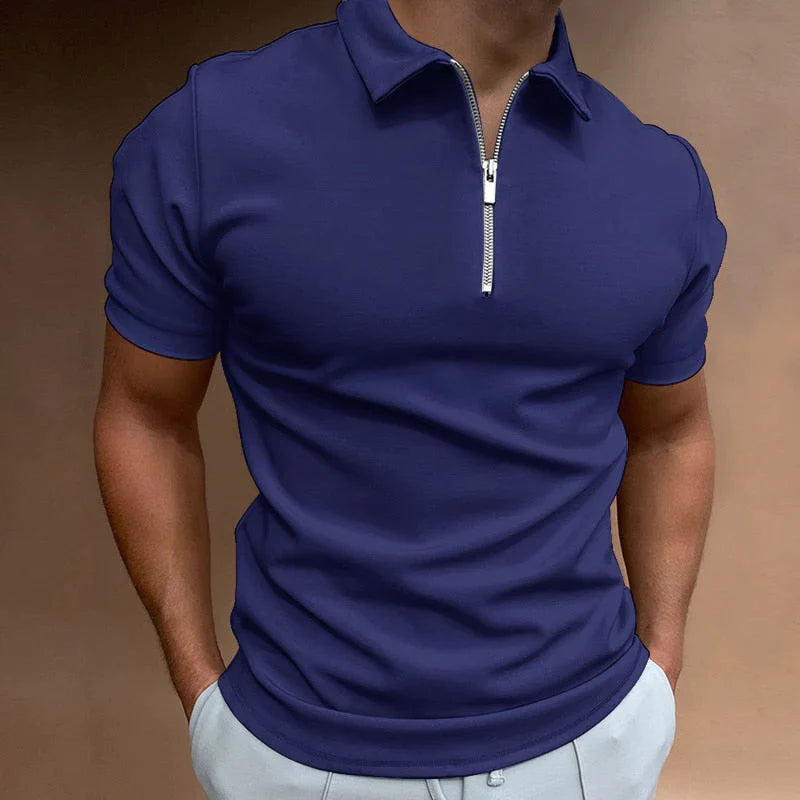 Polo-Shirt mit Reißverschluss