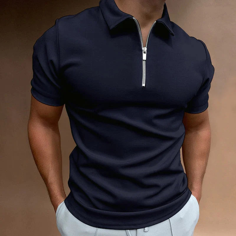 Polo-Shirt mit Reißverschluss